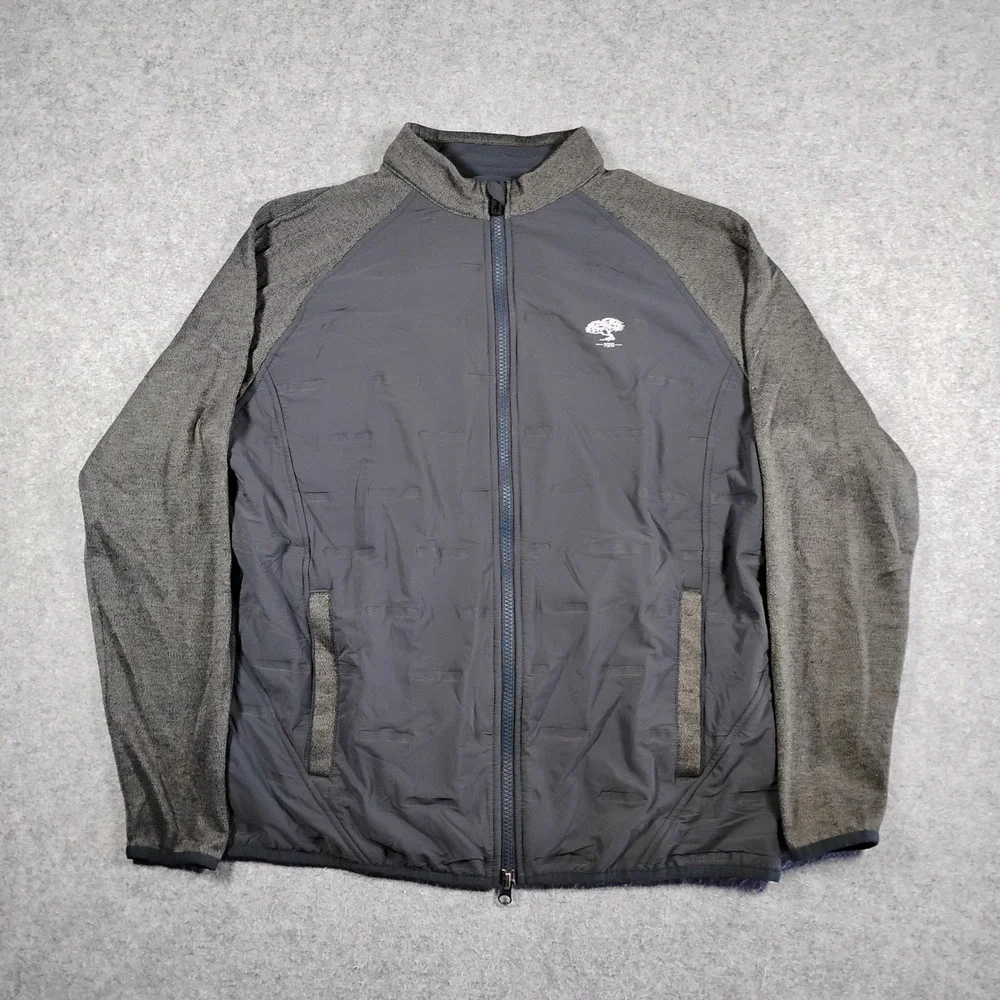 johnnie-O‎ Whatley Full Zip Jacket Mens Medium Heather Black JMJK2330 1911 Tree